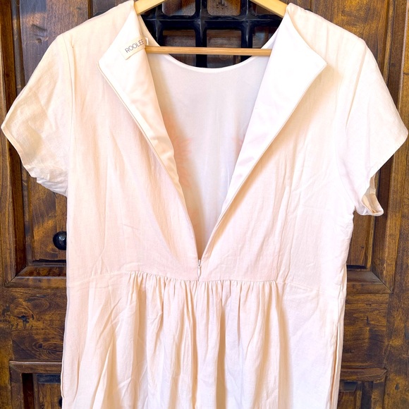 ROOLEE Cream Linen Cotton Dress Embroidered Orange Flowers Lace Trim XXXL NEW!!! - Picture 7 of 12